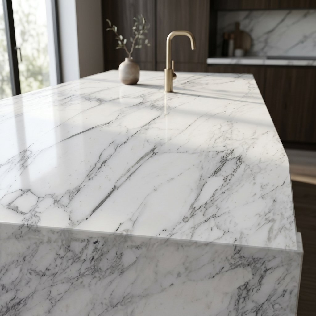 Calacatta Vagli Marble | White & Gold Veined Countertops