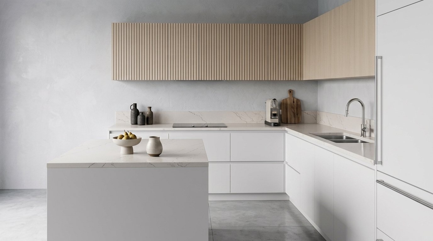 Cambria Beckington Quartz | Gray & Tan Veined Countertops