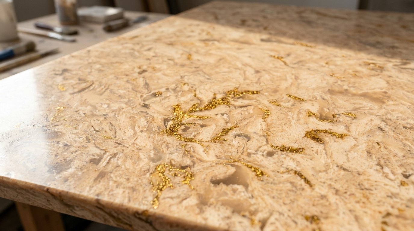 Cambria Hawkridge Quartz | Beige & Rust Multicolor Countertops