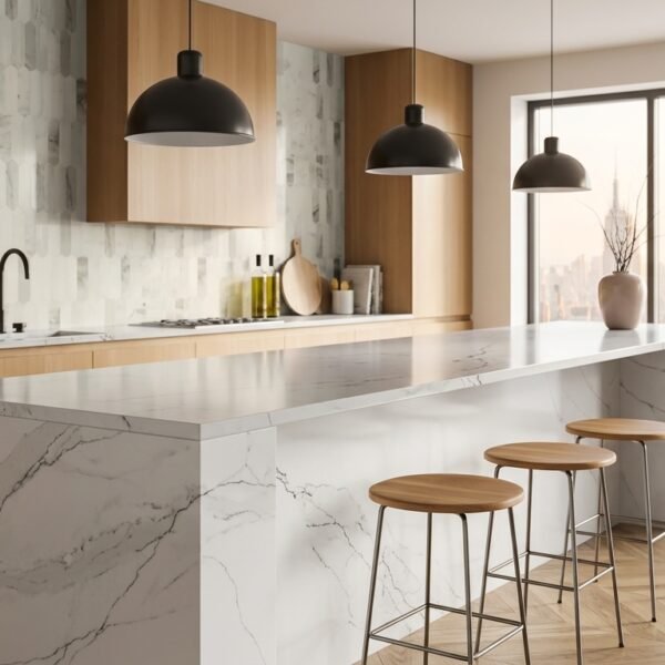 Blanca Statuarietto MSI Q Quartz | White Quartz for Kitchen & Bath