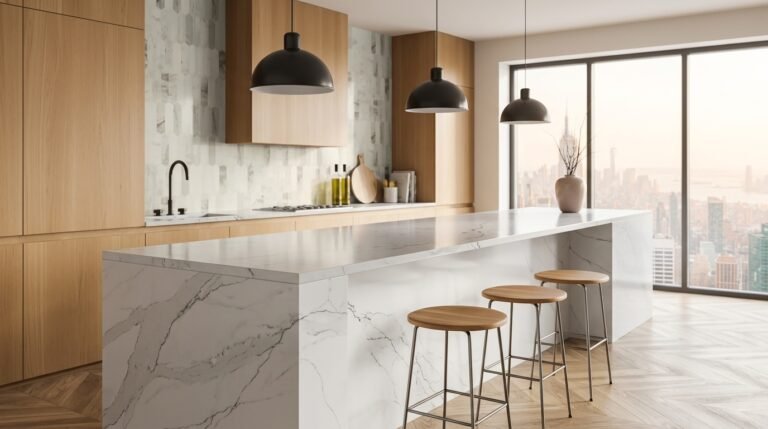 Blanca Statuarietto MSI Q Quartz | White Quartz for Kitchen & Bath