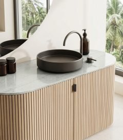 Azurmatt Quartz | Gray & Aquamarine Quartzite-Look Countertops