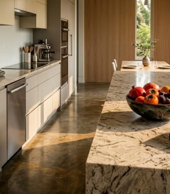 Calacatta Montreal Quartzite | White & Gray Veined Countertops