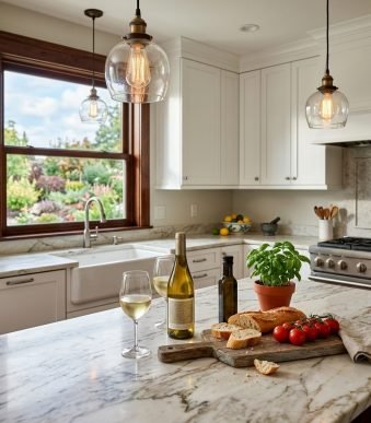 Sea Pearl Quartzite | Gray & White Natural Stone Countertops