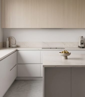 Cambria Beckington Quartz | Gray & Tan Veined Countertops